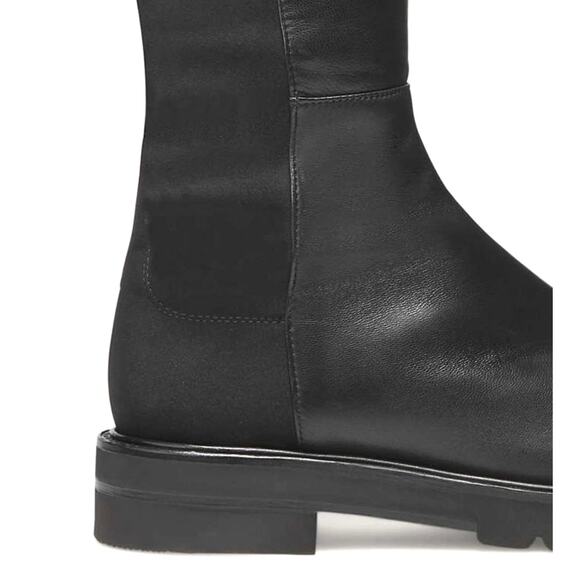 Stuart Weitzman Black 5050 Lift Over The Knee Boot Size 7.5 Leather Platform New - Picture 13 of 15